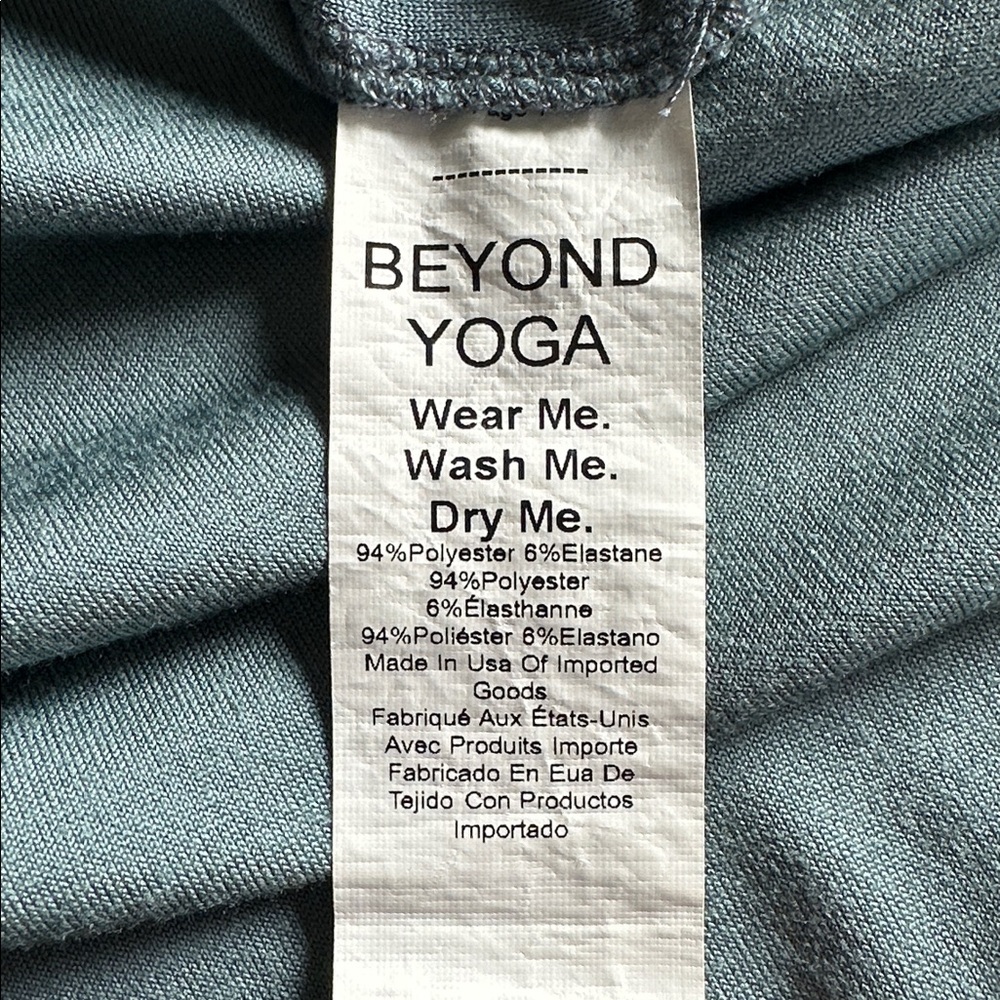 Beyond Yoga On The Down Low Tee Green L - Picture 6 of 9